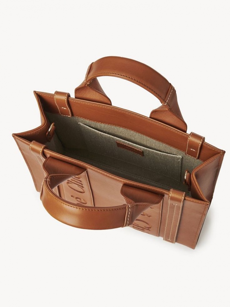 Chloe Small Woody Tote Bags Caramel | CHE-SR13345