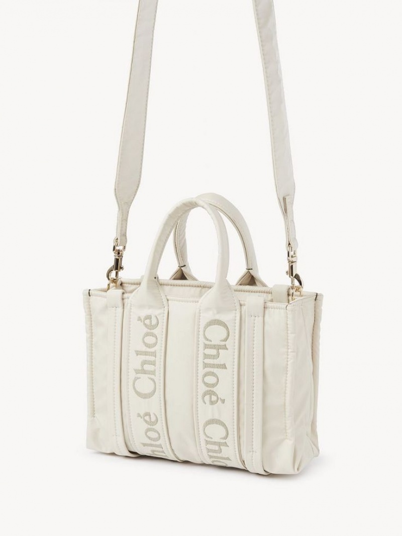 Chloe Small Woody Tote Bags DUSTY IVORY | CHE-SR13363