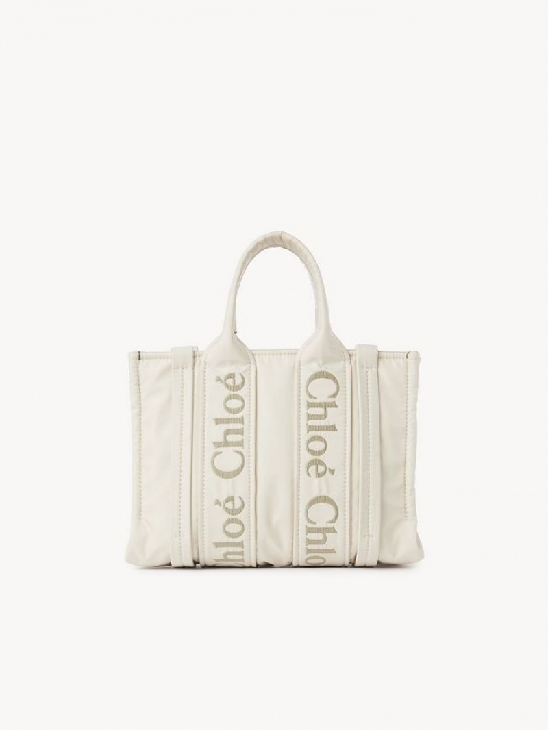 Chloe Small Woody Tote Bags DUSTY IVORY | CHE-SR13363