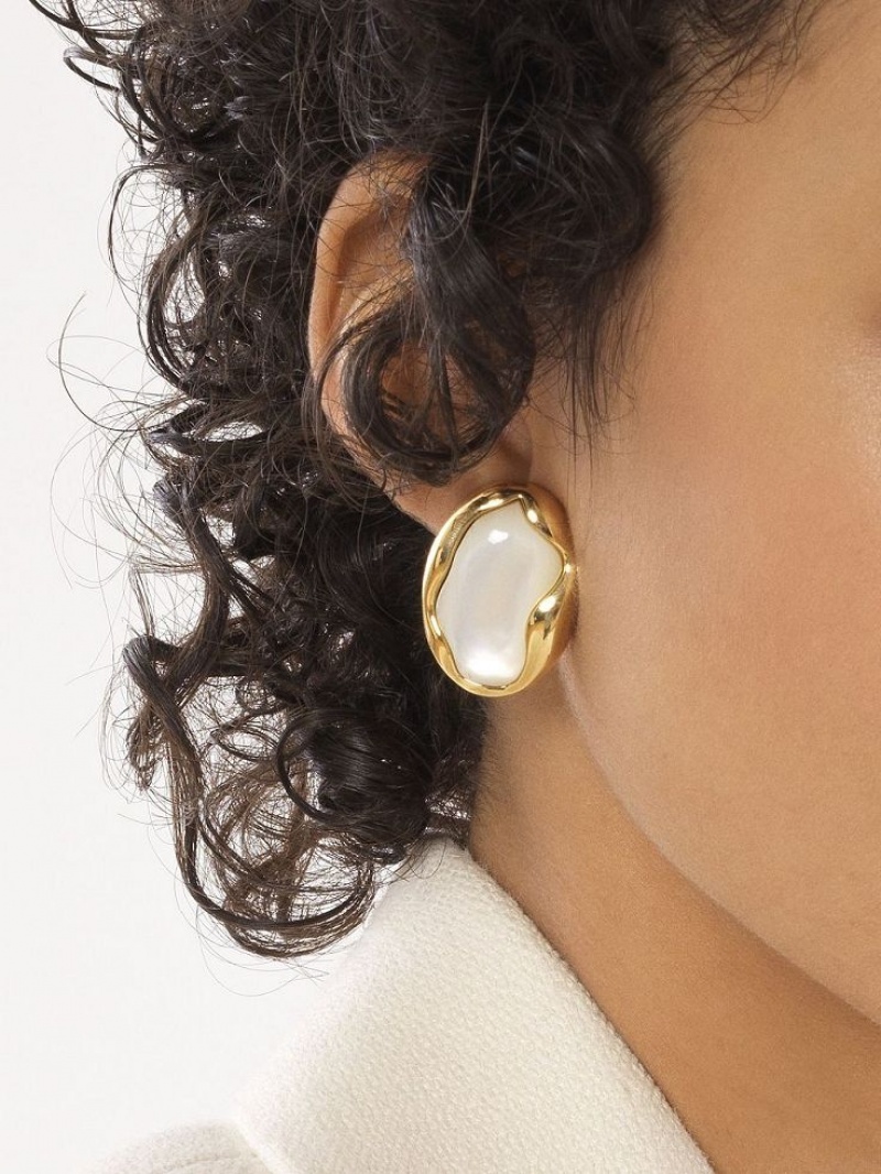 Chloe Sybil Clip-on Earrings Pearl | CHE-SR14458