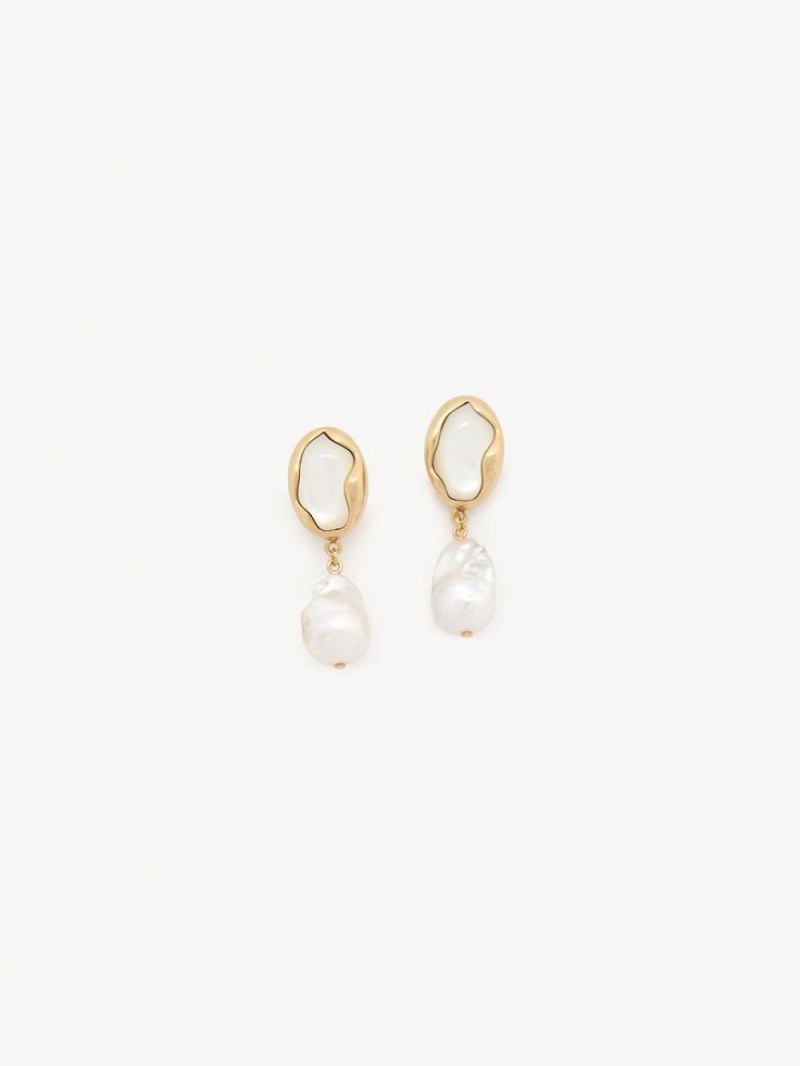 Chloe Sybil Earrings Pearl | CHE-SR14460