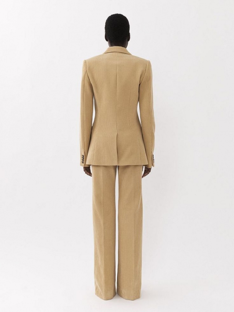 Chloe Tailored Jackets Pearl Beige | CHE-SR13818