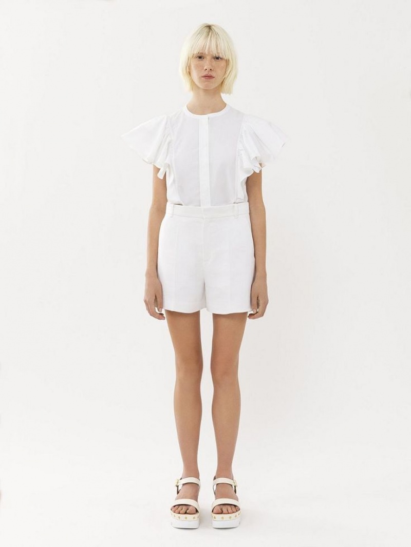 Chloe Tailored Shorts Suiting White | CHE-SR14053