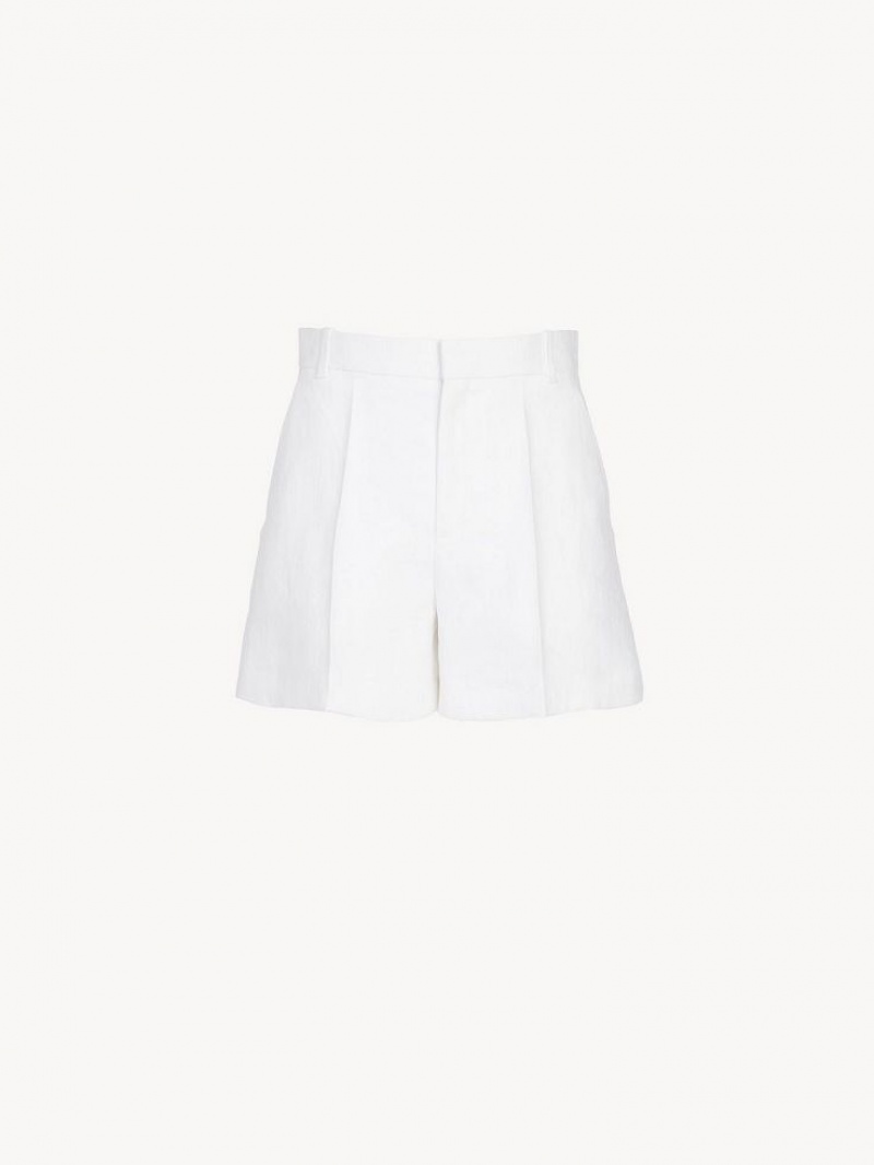 Chloe Tailored Shorts Suiting White | CHE-SR14053