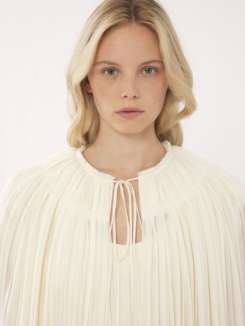 Chloe Tie-front Cape Jackets Eden White | CHE-SR13813