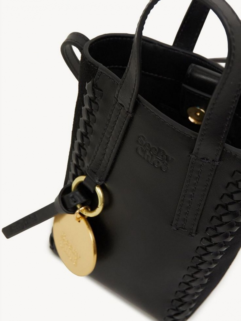 Chloe Tilda Mini Tote Bags Black | CHE-SR14708