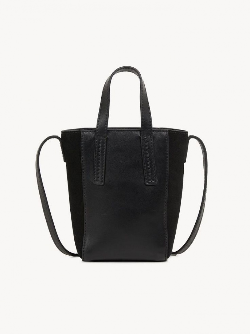 Chloe Tilda Mini Tote Bags Black | CHE-SR14708