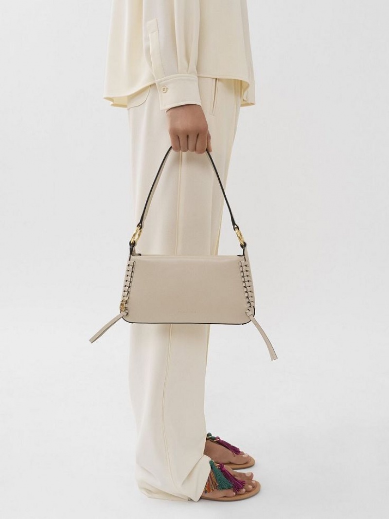 Chloe Tilda Uette Shoulder Bags Cement Beige | CHE-SR14670