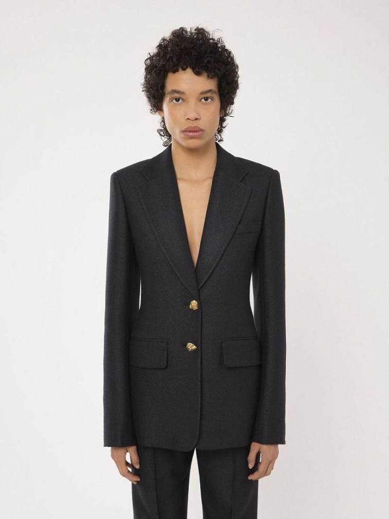 Chloe Two-button Tailored Jackets Black | CHE-SR13774