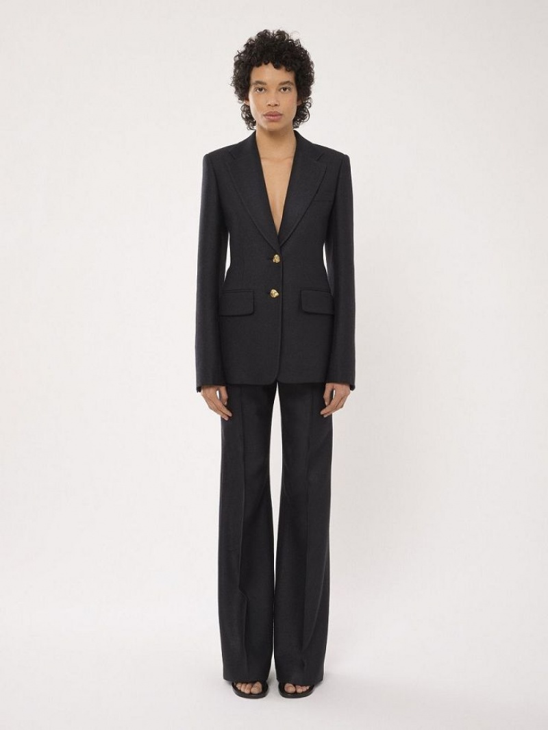 Chloe Two-button Tailored Jackets Black | CHE-SR13774