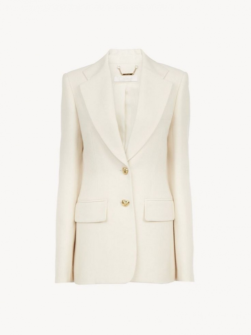 Chloe Two-button Tailored Jackets COCONUT MILK | CHE-SR13775