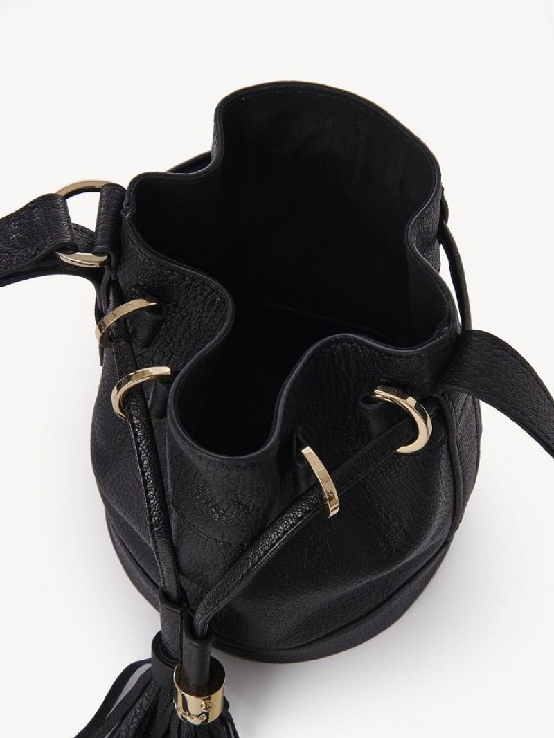 Chloe Vicki Small Bucket Shoulder Bags Black | CHE-SR14644