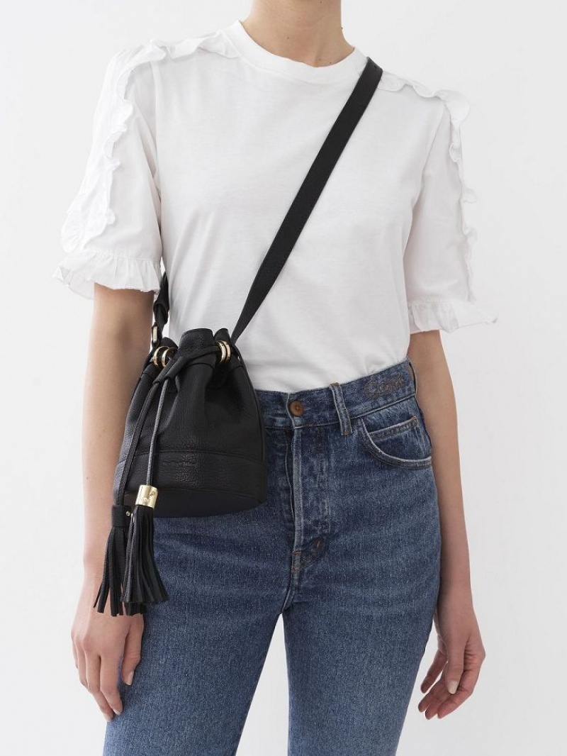 Chloe Vicki Small Bucket Shoulder Bags Black | CHE-SR14644