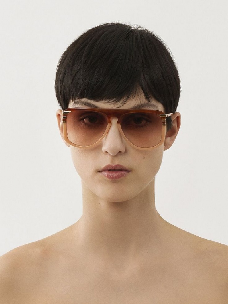 Chloe West Small Sunglasses HAVANA/PEACH | CHE-SR14522