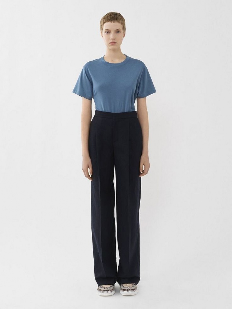 Chloe Wide-leg Pants Abyss Blue | CHE-SR14002