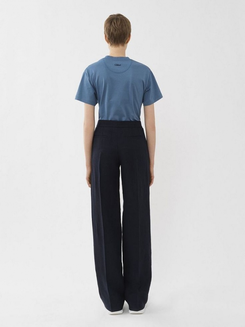 Chloe Wide-leg Pants Abyss Blue | CHE-SR14002