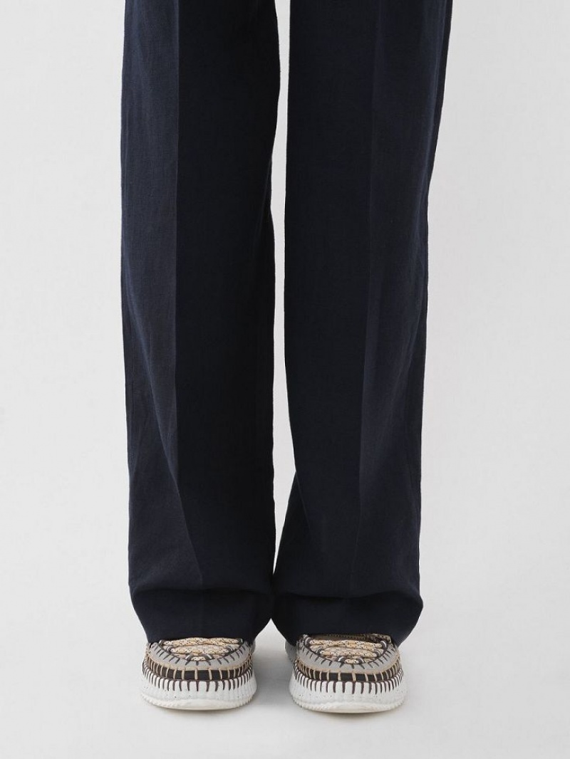 Chloe Wide-leg Pants Abyss Blue | CHE-SR14002