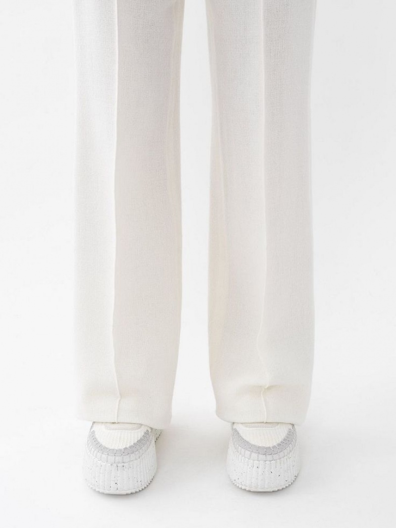 Chloe Wide-leg Pants Eden White | CHE-SR13988