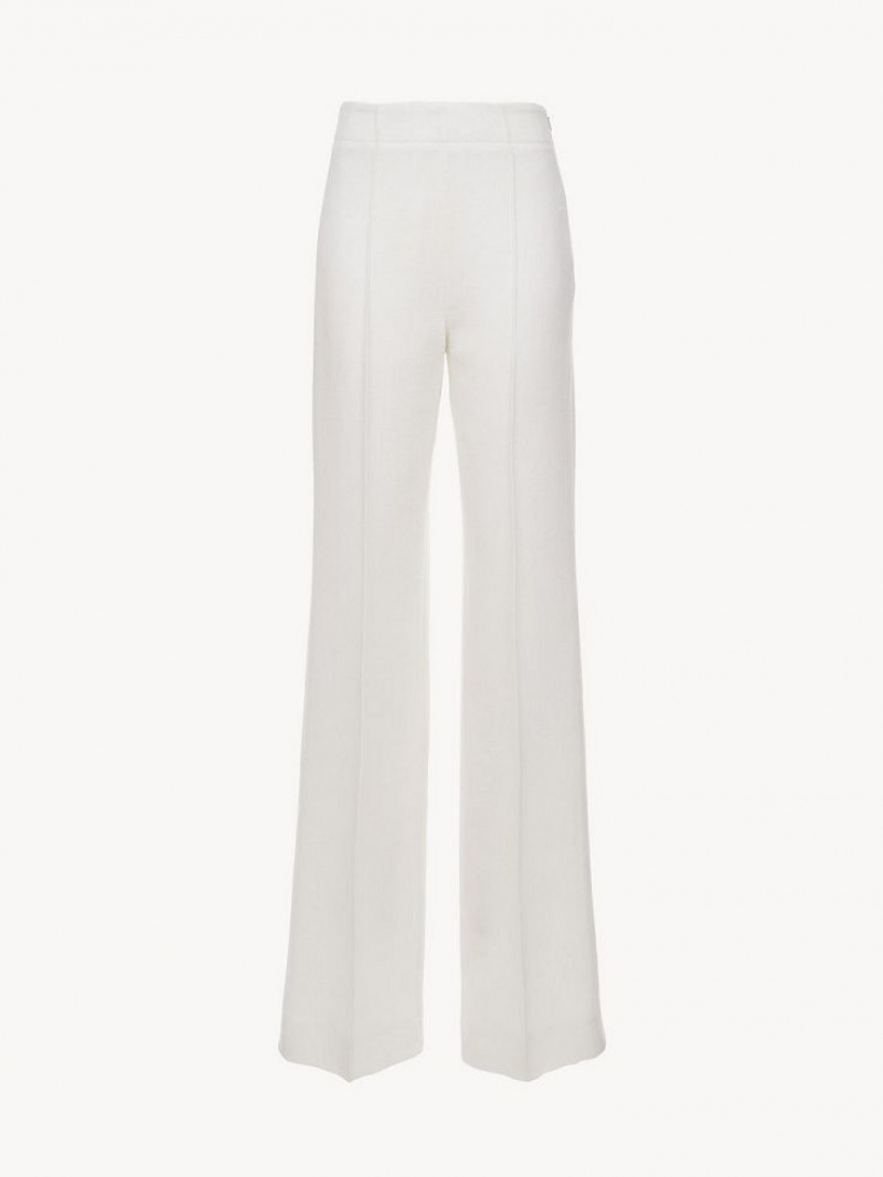 Chloe Wide-leg Pants Eden White | CHE-SR13988