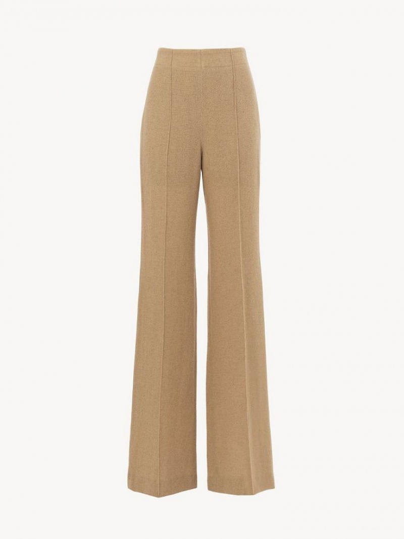 Chloe Wide-leg Suiting Worn Brown | CHE-SR14035