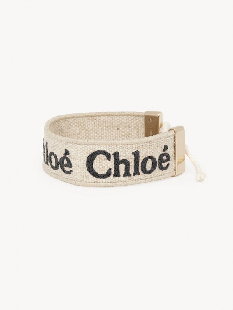 Chloe Woody Bracelets BEIGE - BLACK 1 | CHE-SR14440