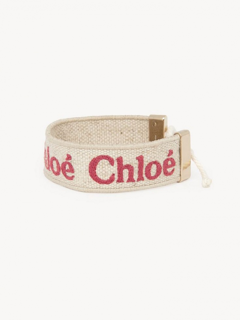 Chloe Woody Bracelets BEIGE - PINK 1 | CHE-SR14445