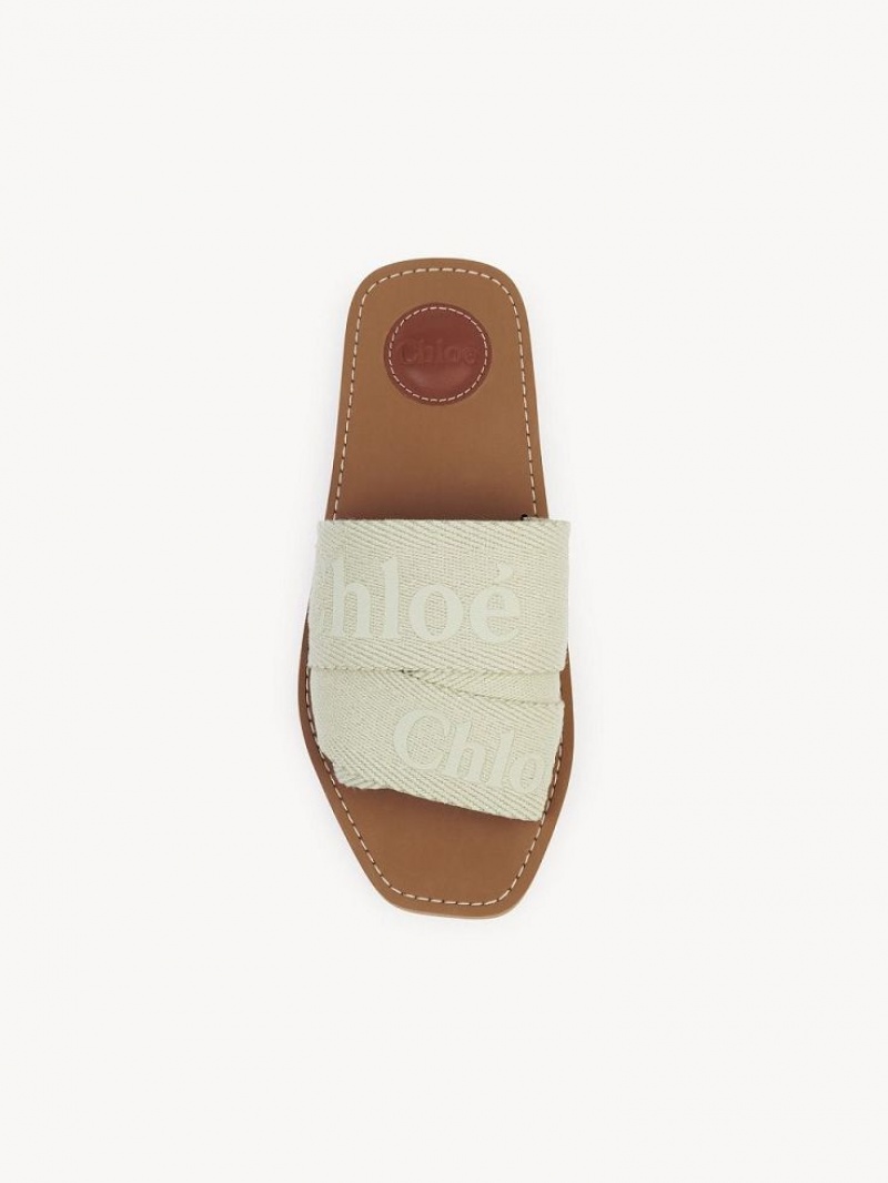 Chloe Woody Flat Mule HAZY GREEN | CHE-SR14181