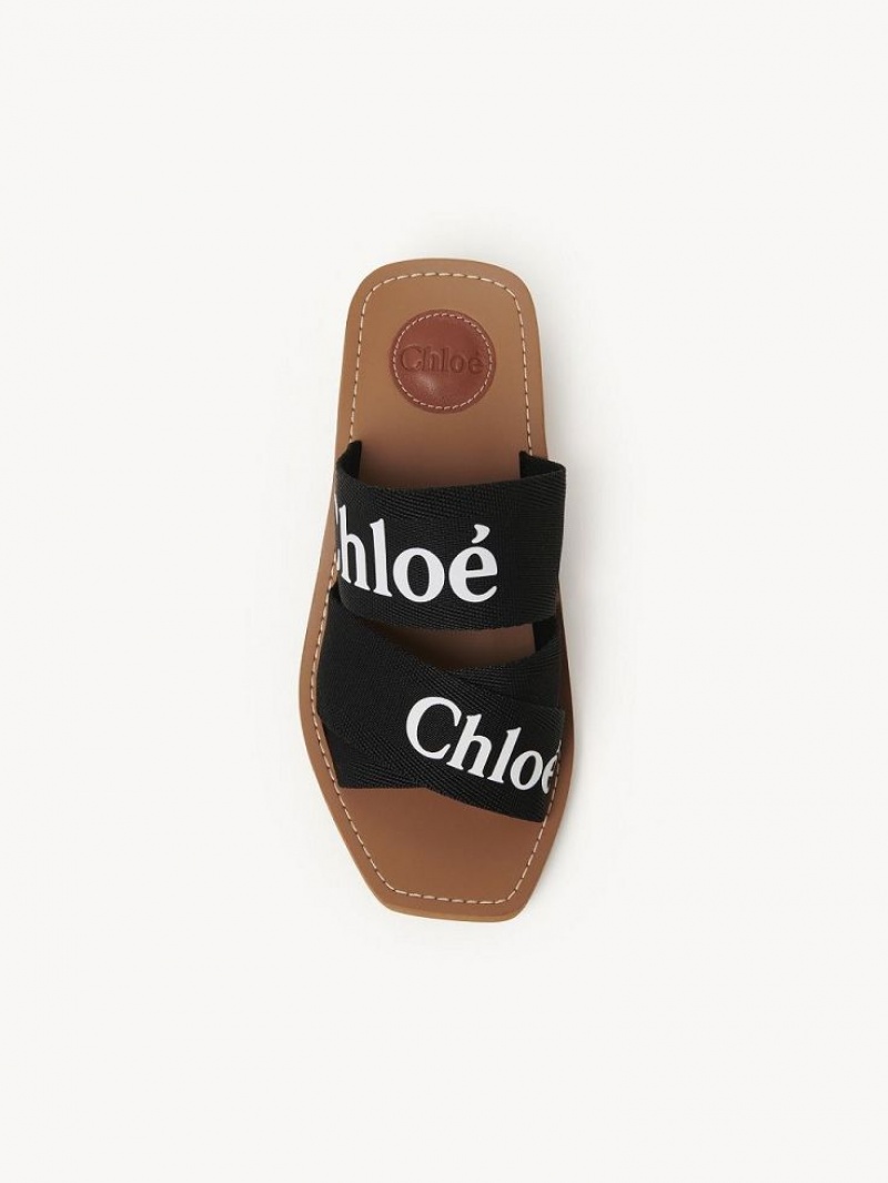 Chloe Woody High-heel Mule Black | CHE-SR14171