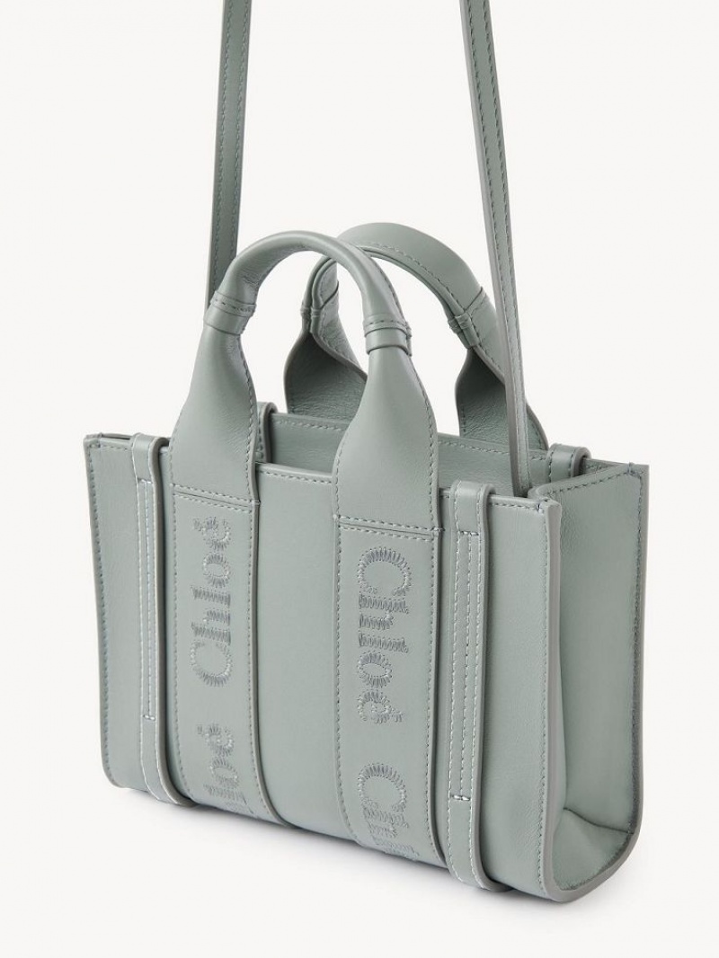 Chloe Woody Tote 1 Mini Bags BAY GREEN | CHE-SR13697