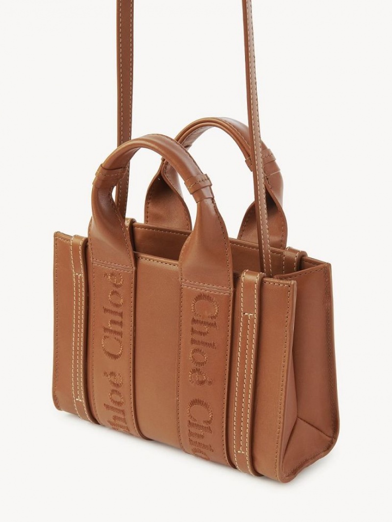 Chloe Woody Tote 1 Mini Bags Caramel | CHE-SR13726