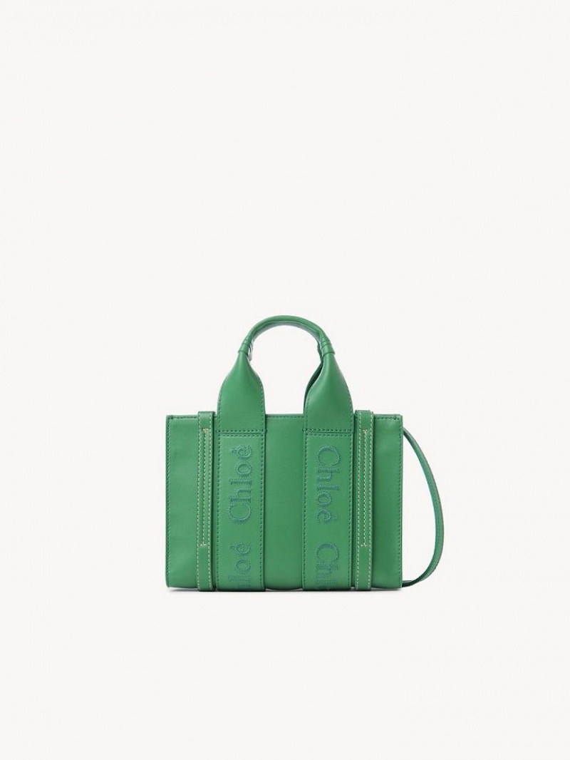 Chloe Woody Tote 1 Mini Bags POP GREEN | CHE-SR13698