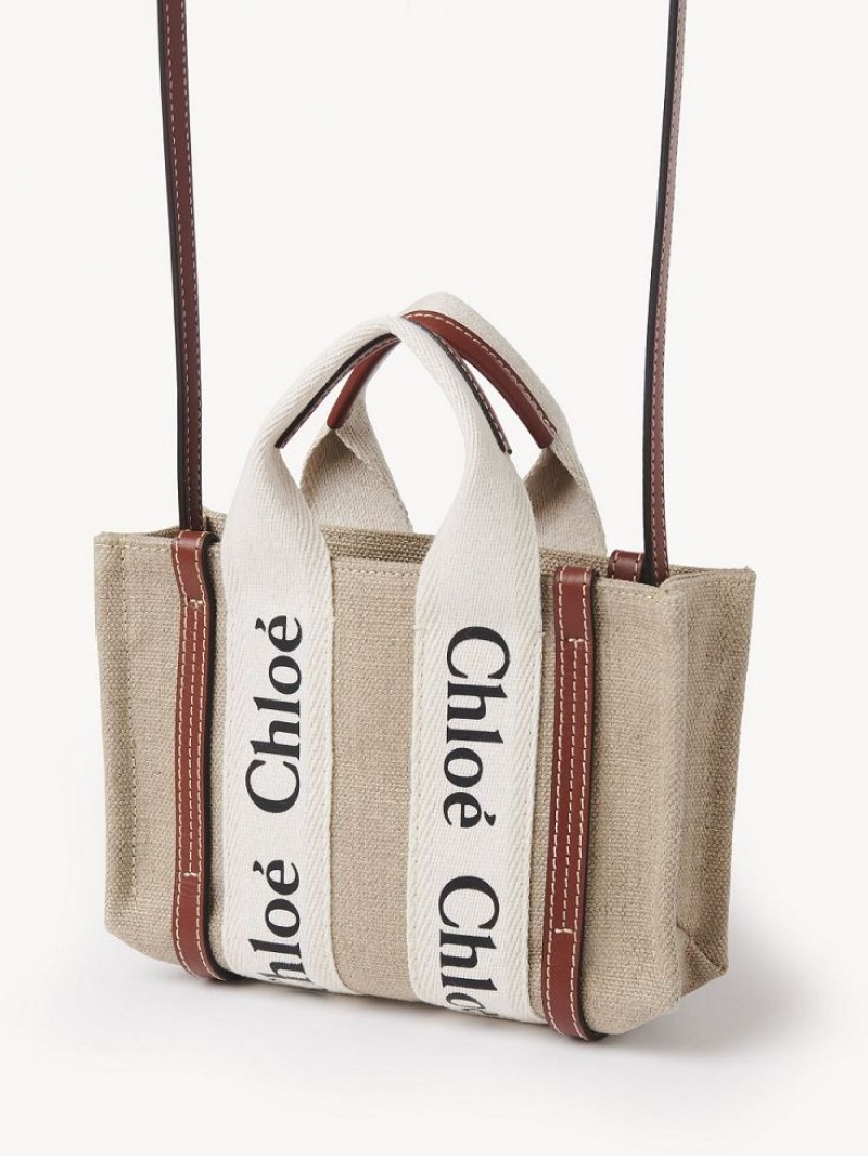 Chloe Woody Tote 3 Mini Bags WHITE - BROWN 1 | CHE-SR13723