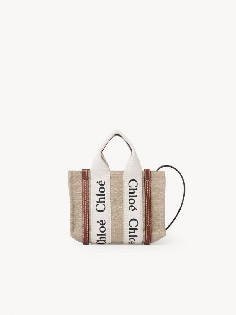 Chloe Woody Tote 3 Mini Bags WHITE - BROWN 1 | CHE-SR13723