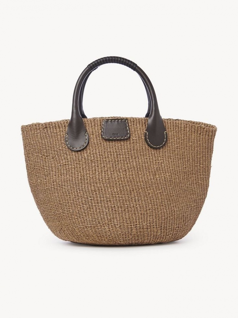 Chloe X Eres Palma Large Baskets Somber Brown | CHE-SR13640