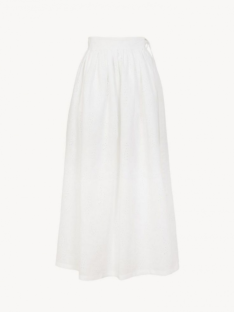 Chloe X Eres Paloma Long Wrap Skirts Iconic Milk | CHE-SR14081