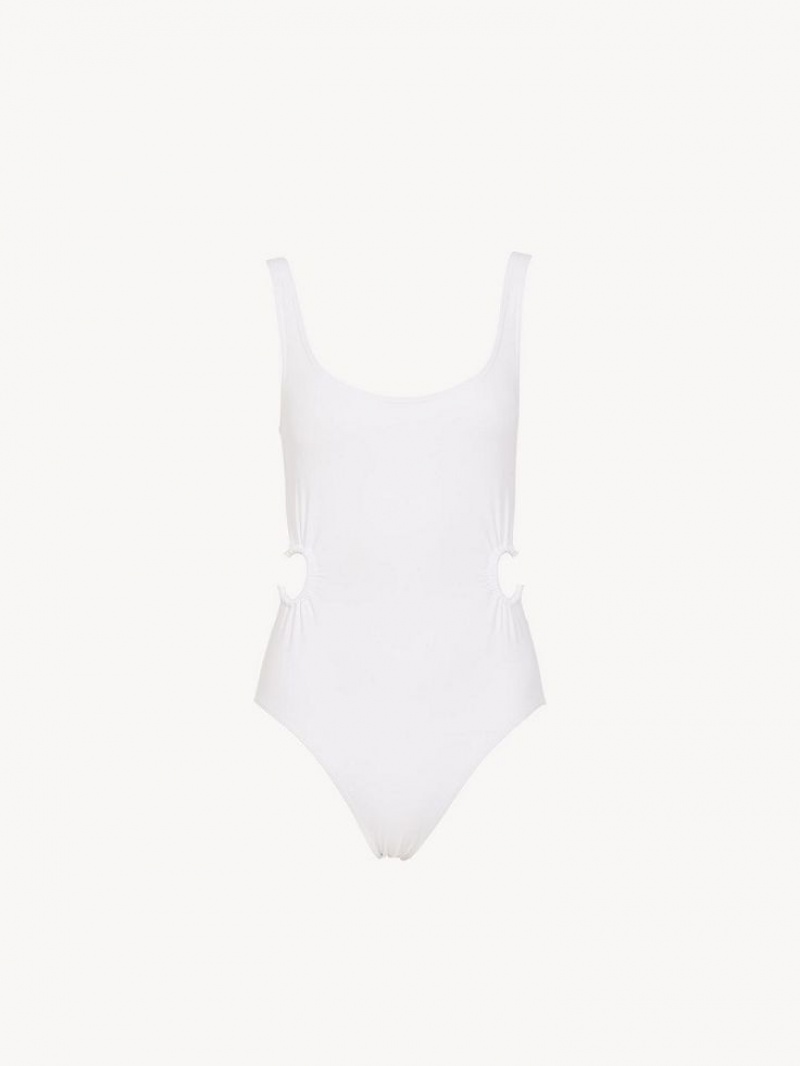 Chloe X Eres Panama One-piece Beachwear Iconic Milk | CHE-SR14130