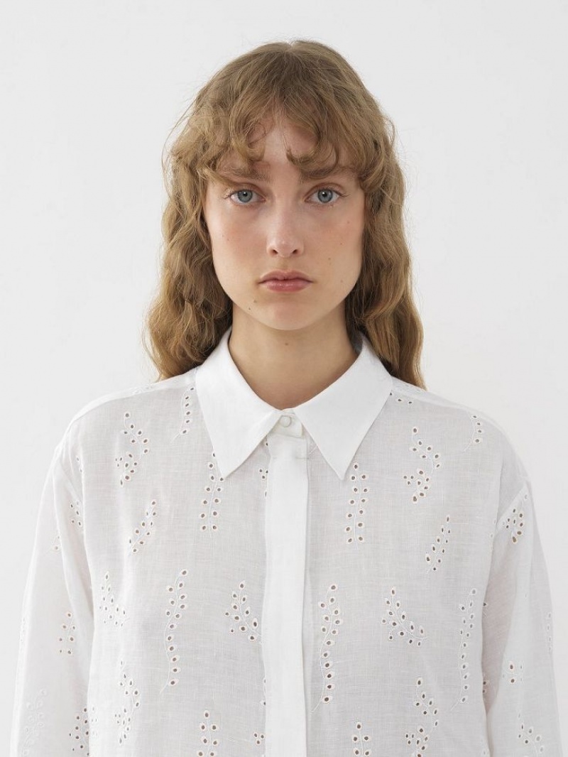 Chloe X Eres Patricia Long Shirts Iconic Milk | CHE-SR13888