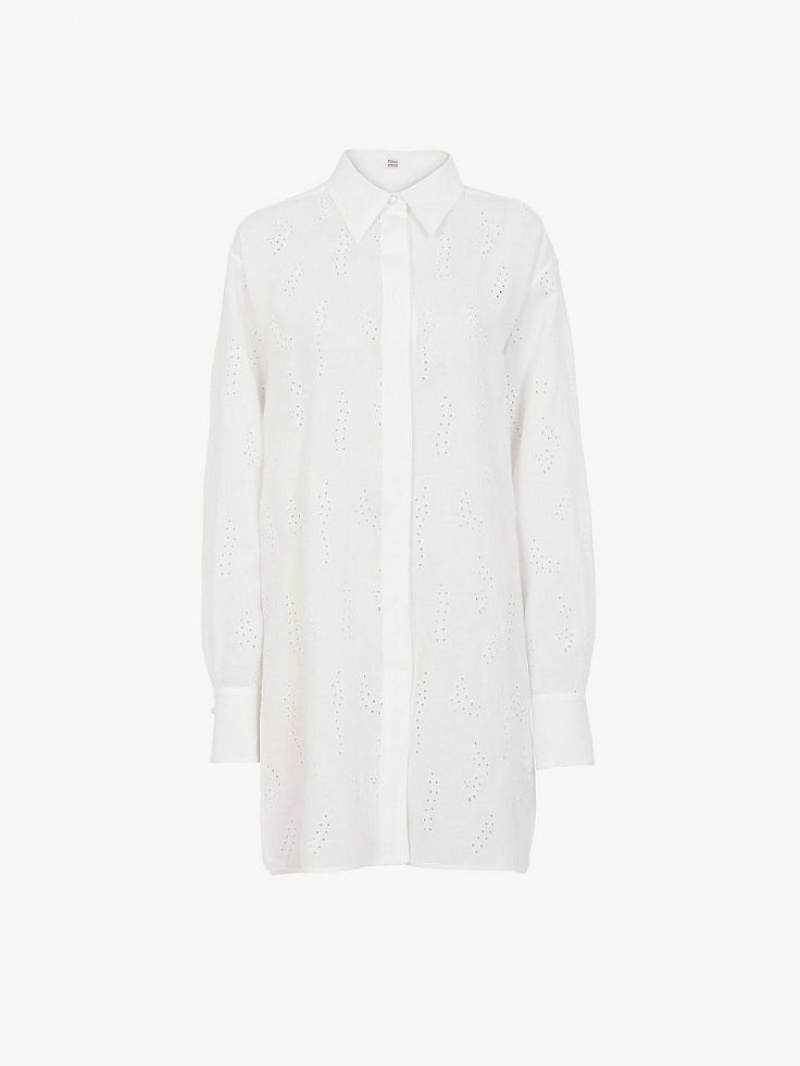 Chloe X Eres Patricia Long Shirts Iconic Milk | CHE-SR13888