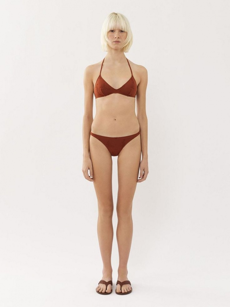 Chloe X Eres Peru Bikini Bottom Beachwear Red Ochre | CHE-SR14129