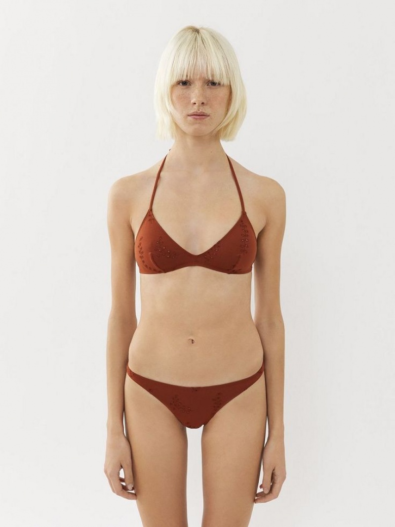 Chloe X Eres Peru Bikini Bottom Beachwear Red Ochre | CHE-SR14129