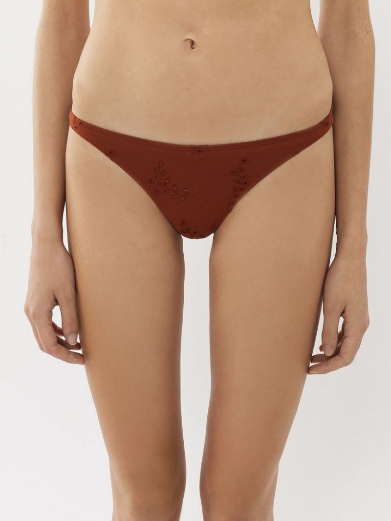 Chloe X Eres Peru Bikini Bottom Beachwear Red Ochre | CHE-SR14129