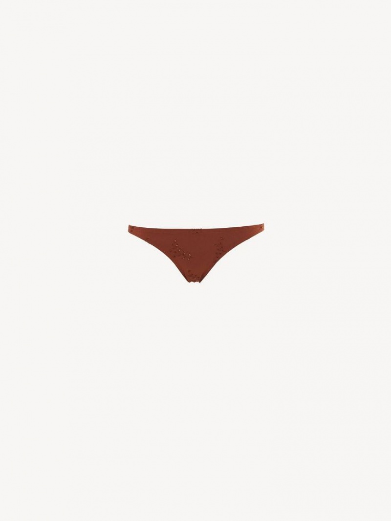 Chloe X Eres Peru Bikini Bottom Beachwear Red Ochre | CHE-SR14129